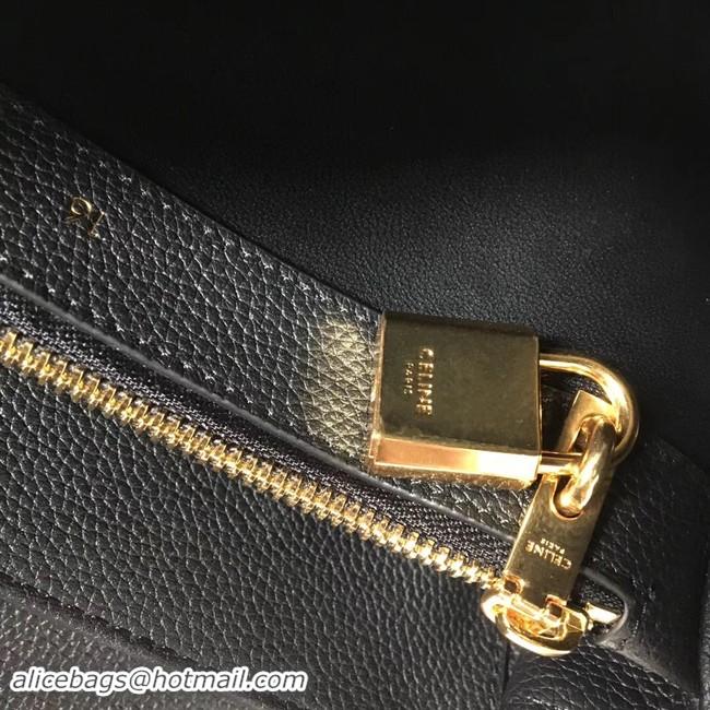 Stylish CELINE SMALL 16 BAG IN SATINATED CALFSKIN 188003 black