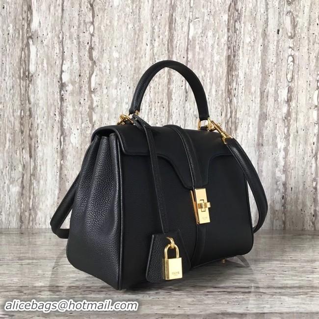 Stylish CELINE SMALL 16 BAG IN SATINATED CALFSKIN 188003 black