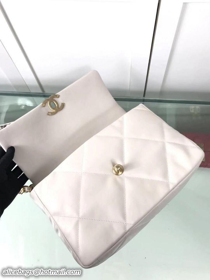 Cheapest Chanel 19 Large Leather Flap Bag AS1161 White 2019