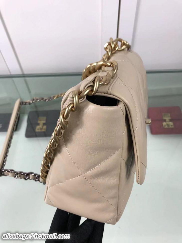 Discount Chanel 19 Large Leather Flap Bag AS1161 Apricot 2019