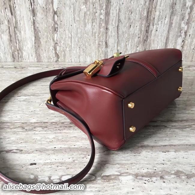 Hot Style CELINE SMALL 16 BAG IN SATINATED CALFSKIN 188003 Burgundy