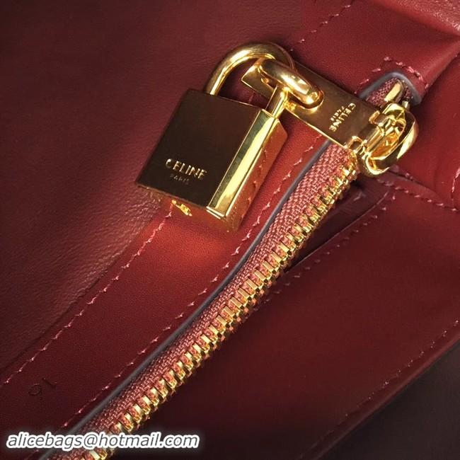 Hot Style CELINE SMALL 16 BAG IN SATINATED CALFSKIN 188003 Burgundy