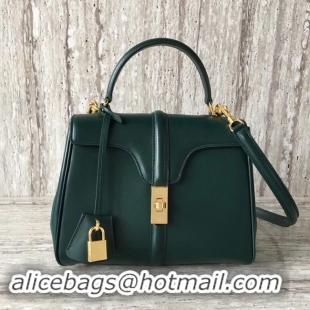 Discount CELINE SMALL 16 BAG IN SATINATED CALFSKIN 188003 GREEN