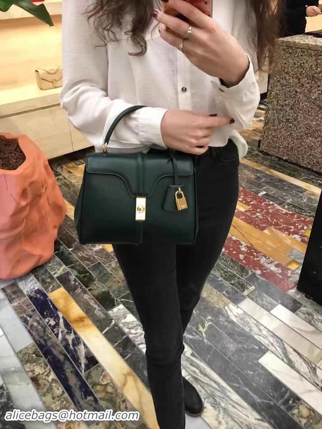 Discount CELINE SMALL 16 BAG IN SATINATED CALFSKIN 188003 GREEN