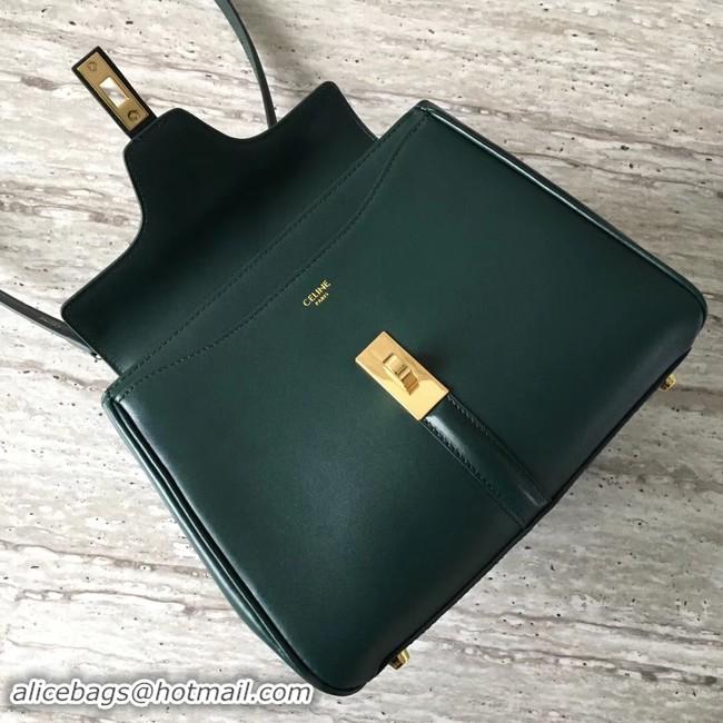 Discount CELINE SMALL 16 BAG IN SATINATED CALFSKIN 188003 GREEN