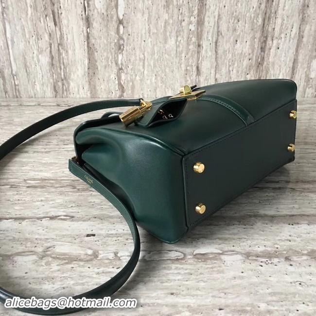 Discount CELINE SMALL 16 BAG IN SATINATED CALFSKIN 188003 GREEN