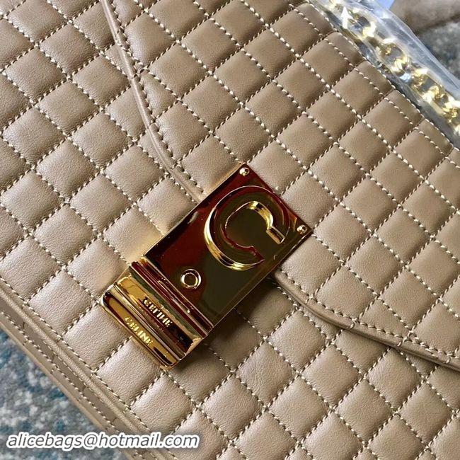 Sophisticated CELINE MEDIUM C BAG IN BICOLOUR QUILTED CALFSKIN CL87253 Camel