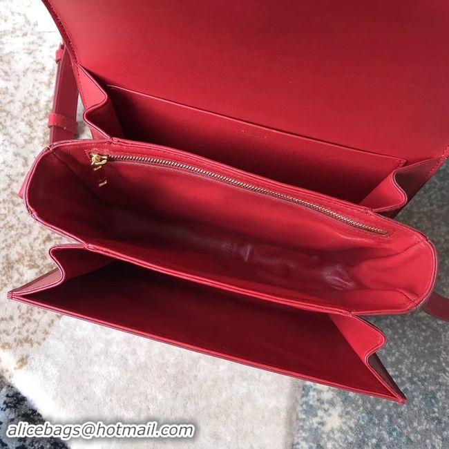 Popular CELINE MEDIUM TRIOMPHE BAG IN SHINY CALFSKIN CL87363 RED