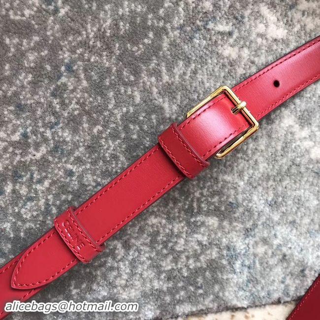 Popular CELINE MEDIUM TRIOMPHE BAG IN SHINY CALFSKIN CL87363 RED