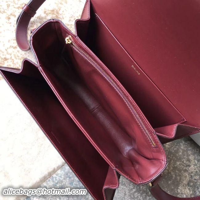 Expensive CELINE MEDIUM TRIOMPHE BAG IN SHINY CALFSKIN CL87363 LIGHT BURGUNDY