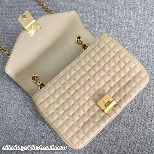 Unique Grade CELINE MEDIUM C BAG IN BICOLOUR QUILTED CALFSKIN CL87253 cream