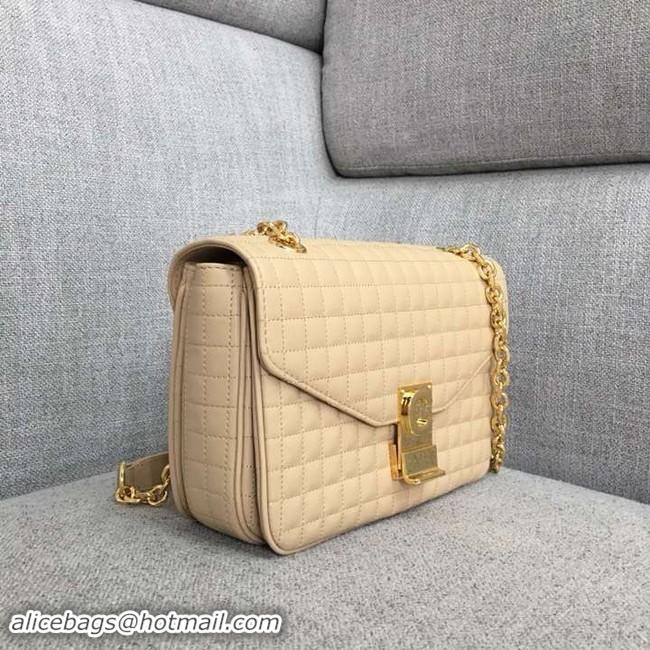 Unique Grade CELINE MEDIUM C BAG IN BICOLOUR QUILTED CALFSKIN CL87253 cream