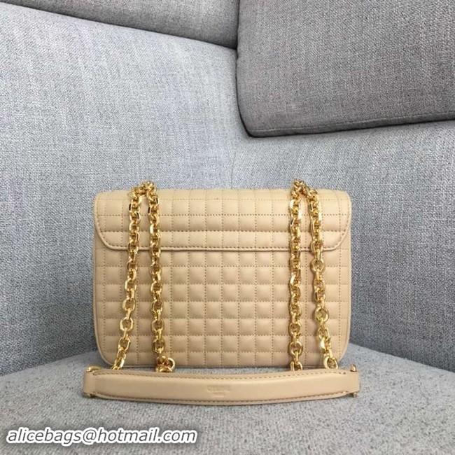 Unique Grade CELINE MEDIUM C BAG IN BICOLOUR QUILTED CALFSKIN CL87253 cream