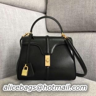 Fashion CELINE SMALL 16 BAG IN SATINATED CALFSKIN A188003 black