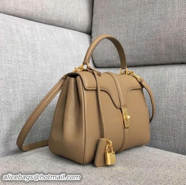 Classic CELINE SMALL 16 BAG IN SATINATED CALFSKIN A188003 Khaki