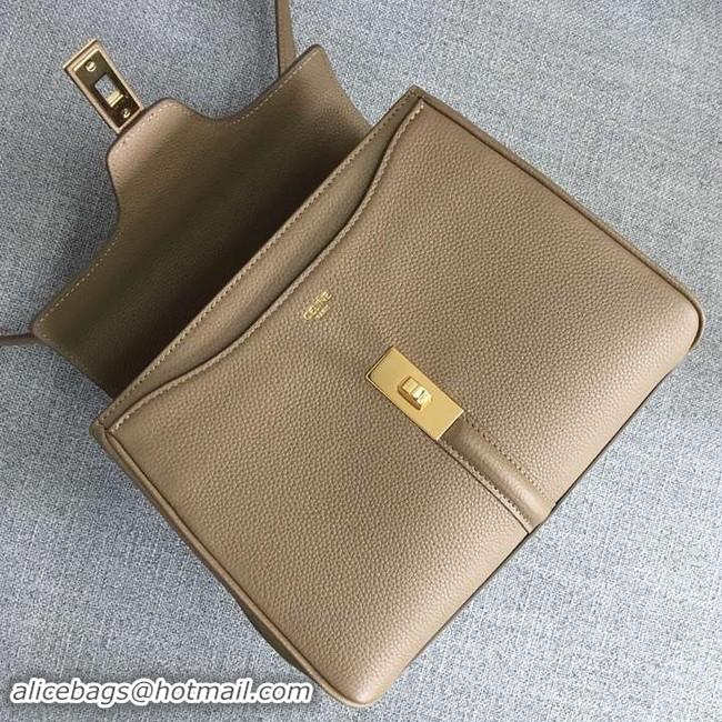 Classic CELINE SMALL 16 BAG IN SATINATED CALFSKIN A188003 Khaki