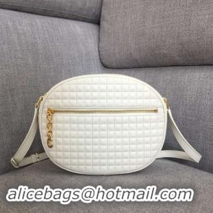 Sumptuous CELINE CROSS BODY MEDIUM C CHARM BAG IN QUILTED CALFSKIN 188353 white