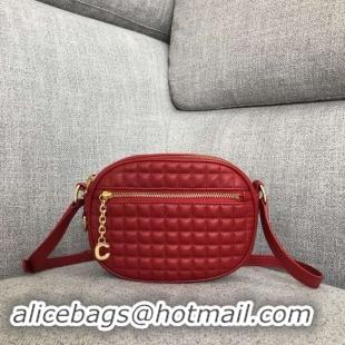 Practical CELINE CROSS BODY SMALL C CHARM BAG IN QUILTED CALFSKIN 188363 RED