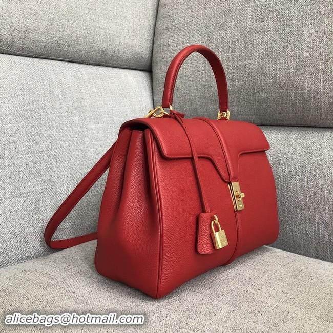 Top Quality CELINE MEDIUM 16 BAG IN SATINATED CALFSKIN 187373 red