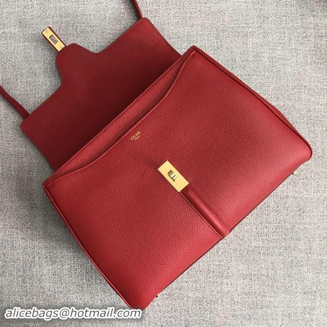 Top Quality CELINE MEDIUM 16 BAG IN SATINATED CALFSKIN 187373 red