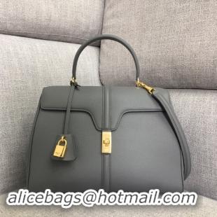 High Quality CELINE MEDIUM 16 BAG IN SATINATED CALFSKIN 187373 grey