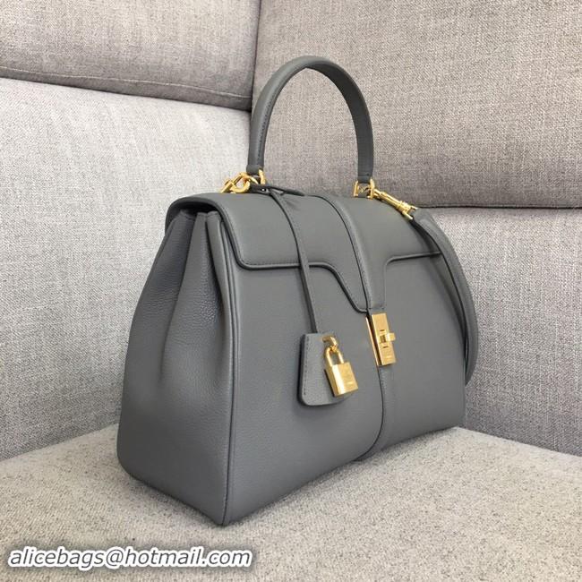 High Quality CELINE MEDIUM 16 BAG IN SATINATED CALFSKIN 187373 grey