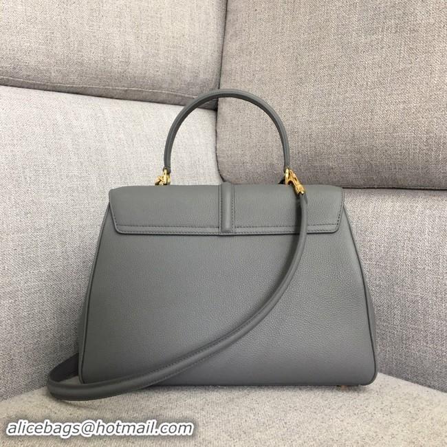 High Quality CELINE MEDIUM 16 BAG IN SATINATED CALFSKIN 187373 grey