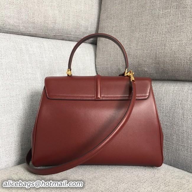 Discount CELINE MEDIUM 16 BAG IN SATINATED CALFSKIN 187373 LIGHT BURGUNDY