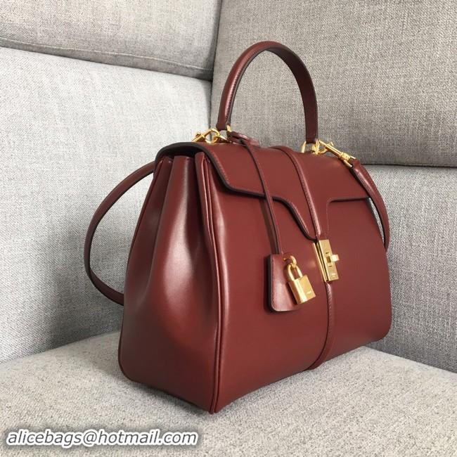 Discount CELINE MEDIUM 16 BAG IN SATINATED CALFSKIN 187373 LIGHT BURGUNDY