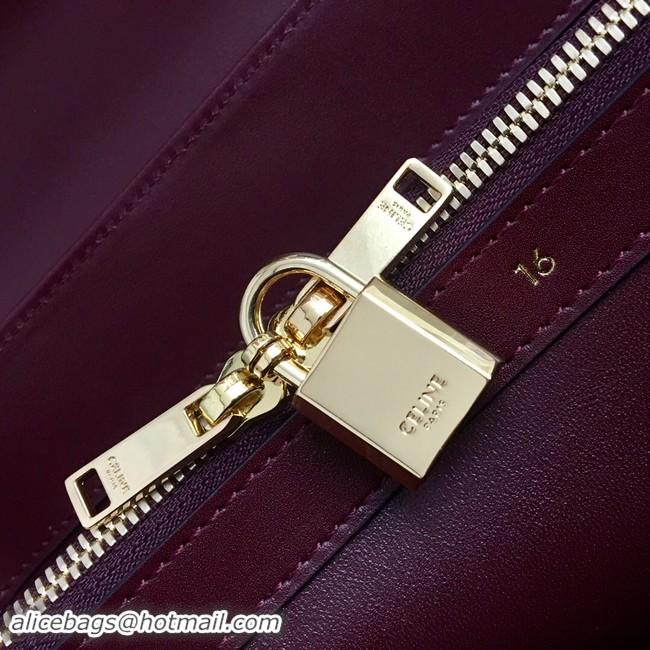 Discount CELINE MEDIUM 16 BAG IN SATINATED CALFSKIN 187373 LIGHT BURGUNDY