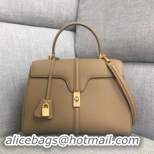 Top Quality CELINE MEDIUM 16 BAG IN SATINATED CALFSKIN 187373 Khaki