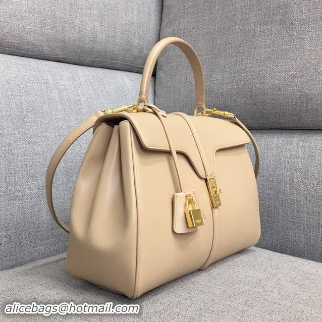 New Luxury CELINE MEDIUM 16 BAG IN SATINATED CALFSKIN 187373 BEIGE