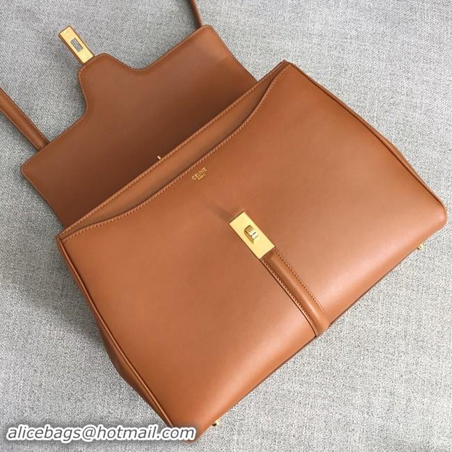 Best Price CELINE MEDIUM 16 BAG IN SATINATED CALFSKIN 187373 TAN