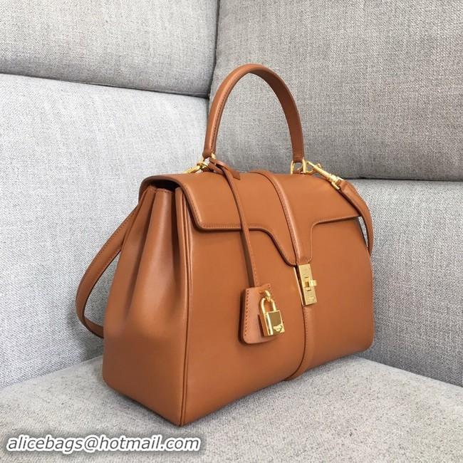 Best Price CELINE MEDIUM 16 BAG IN SATINATED CALFSKIN 187373 TAN