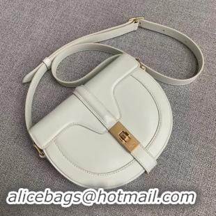 Practical CELINE SMALL BESACE 16 BAG IN SATINATED CALFSKIN CROSS BODY 188013 WHITE