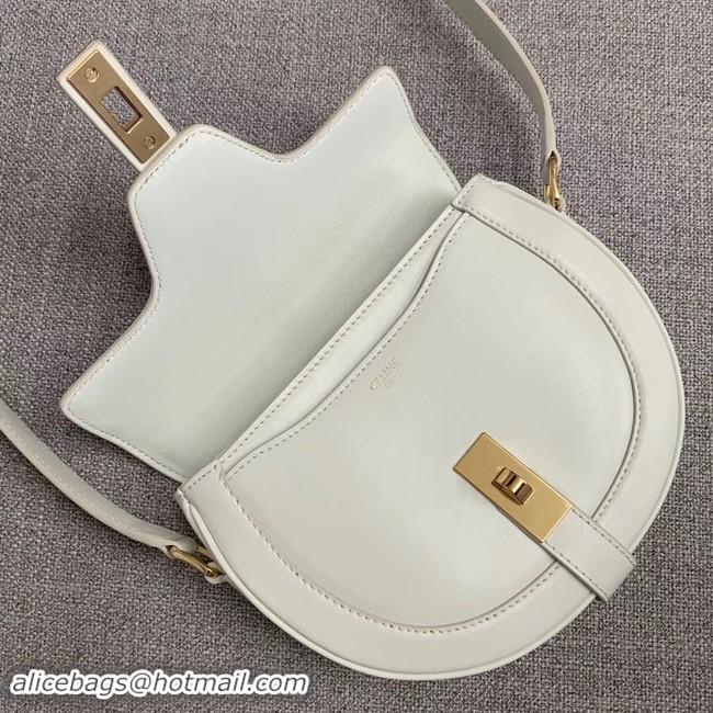 Practical CELINE SMALL BESACE 16 BAG IN SATINATED CALFSKIN CROSS BODY 188013 WHITE