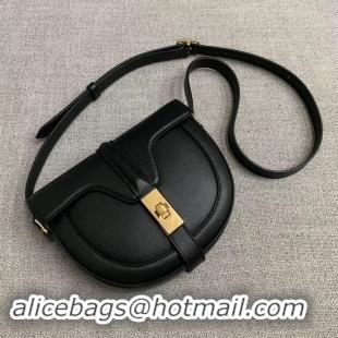 Sophisticated CELINE SMALL BESACE 16 BAG IN SATINATED CALFSKIN CROSS BODY 188013 BLACK