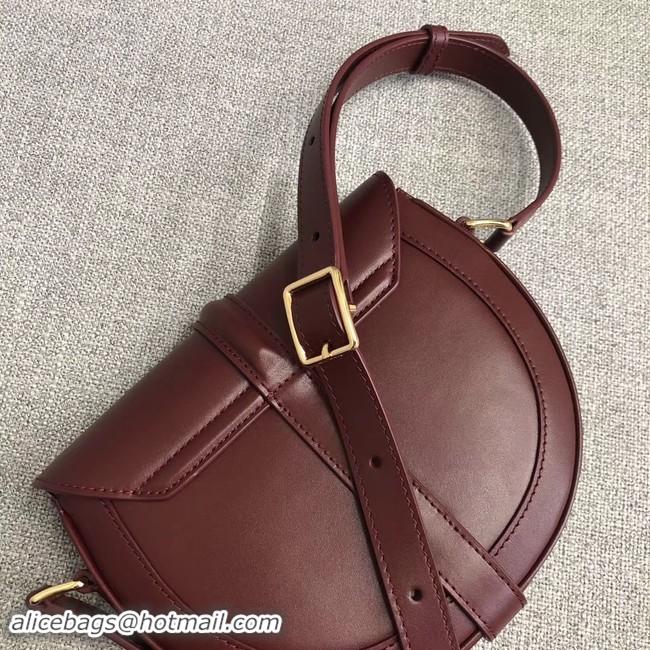 Original Cheap CELINE SMALL BESACE 16 BAG IN SATINATED CALFSKIN CROSS BODY 188013 BURGUNDY