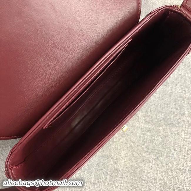 Original Cheap CELINE SMALL BESACE 16 BAG IN SATINATED CALFSKIN CROSS BODY 188013 BURGUNDY