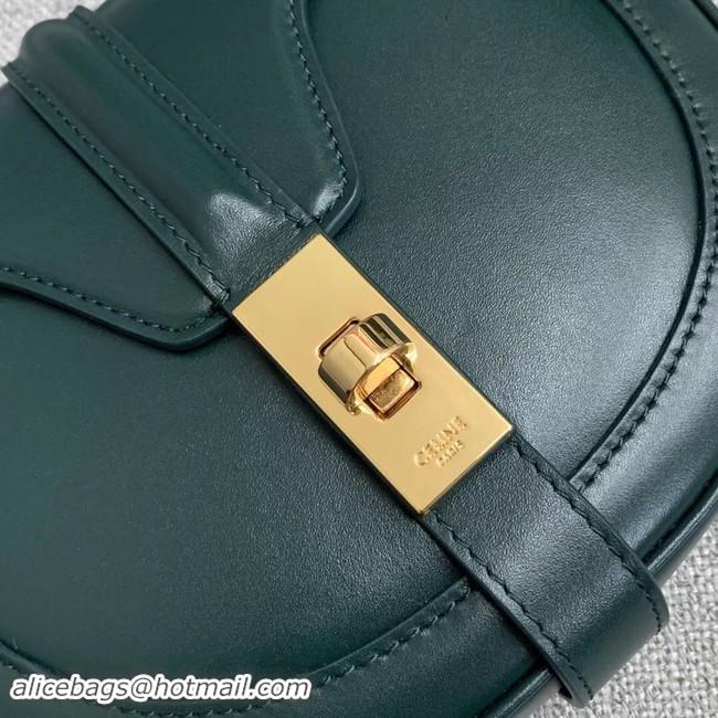 Classic CELINE SMALL BESACE 16 BAG IN SATINATED CALFSKIN CROSS BODY 188013 GREEN