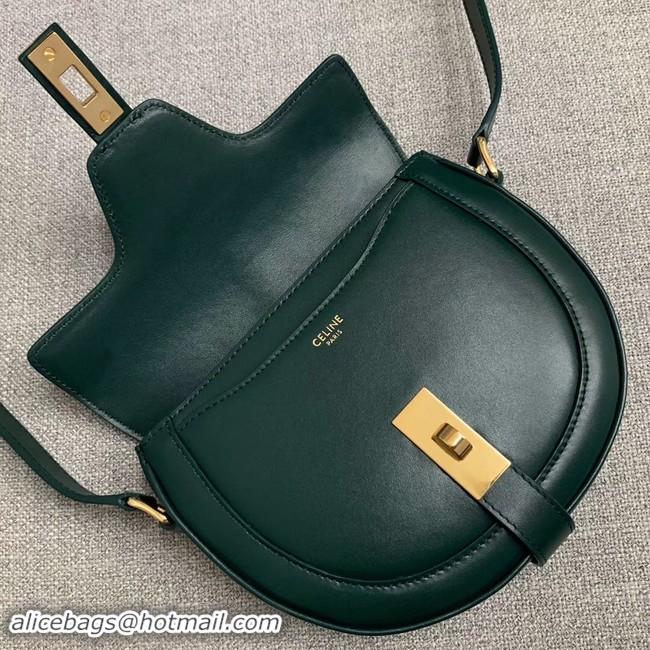 Classic CELINE SMALL BESACE 16 BAG IN SATINATED CALFSKIN CROSS BODY 188013 GREEN