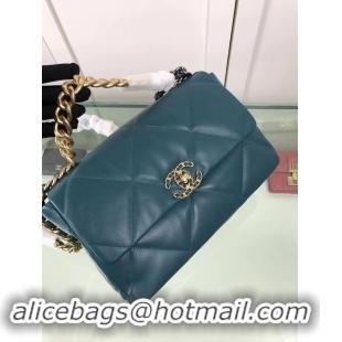 Top Quality Chanel 19 Large Leather Flap Bag AS1161 Blue 2019