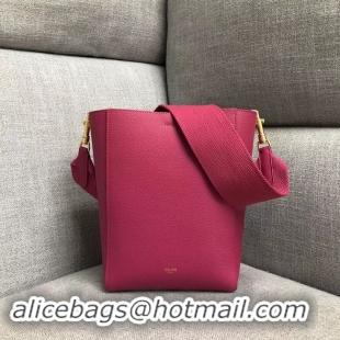 Best Grade CELINE SANGLE BUCKET BAG IN SOFT GRAINED CALFSKIN 189593 ROSE