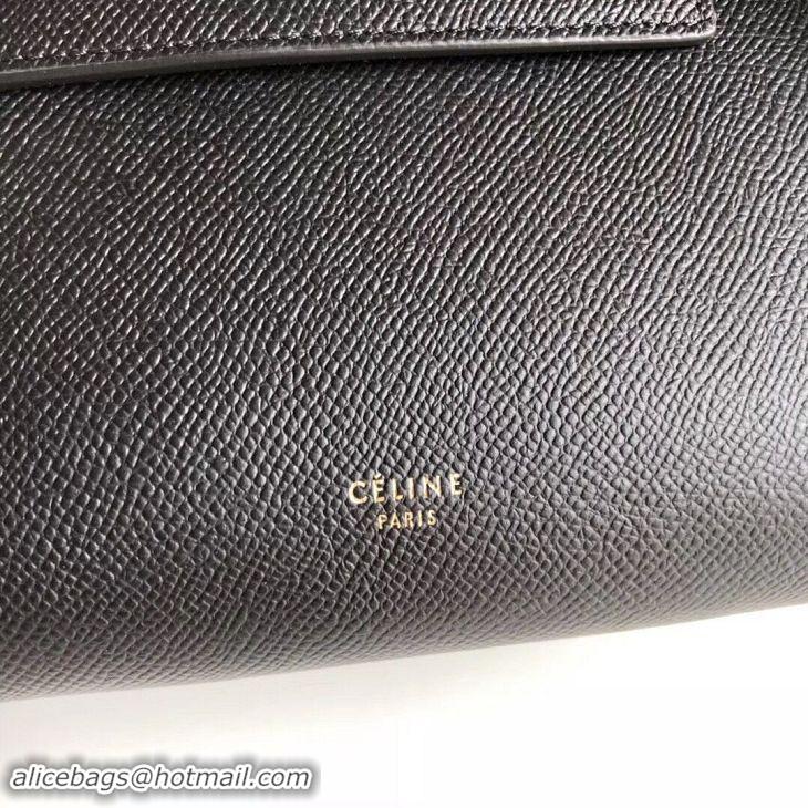 Discount Celine NANO BELT BAG IN GRAINED CALFSKIN 99970 Black