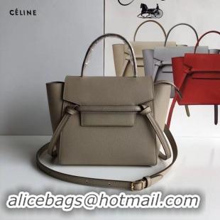 Most Popular Celine NANO BELT BAG IN GRAINED CALFSKIN 99970 Dark Brown