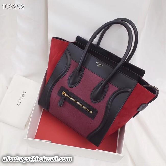 Best Product Celine Luggage Boston Tote Bags All Calfskin Leather C0189-1