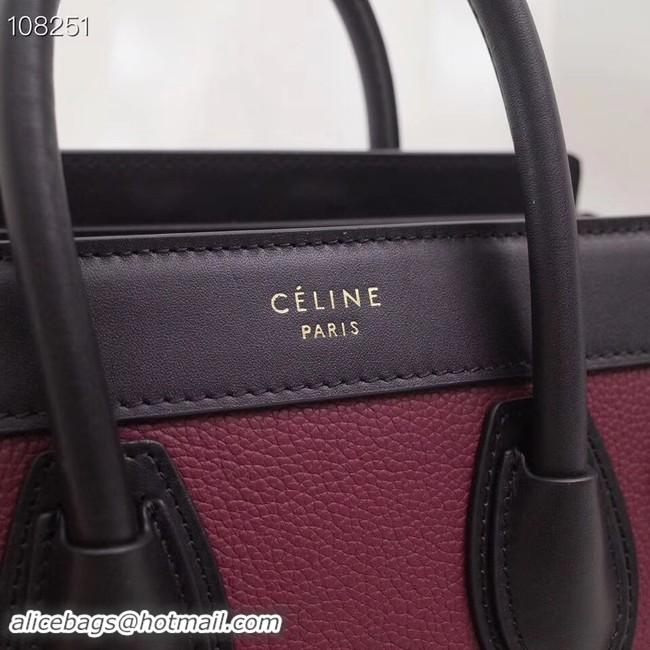 Luxury CELINE NANO LUGGAGE BAG IN LAMINATED LAMBSKIN 168243-1