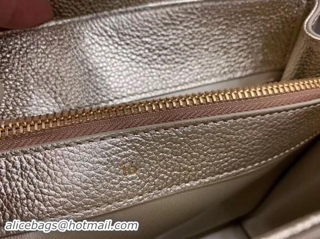 Best Price CELINE SMALL 16 BAG IN LAMINATED GRAINED CALFSKIN 188003 GOLD