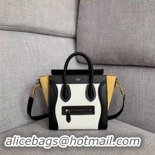 Popular Style CELINE NANO LUGGAGE BAG IN LAMINATED LAMBSKIN 189243-2