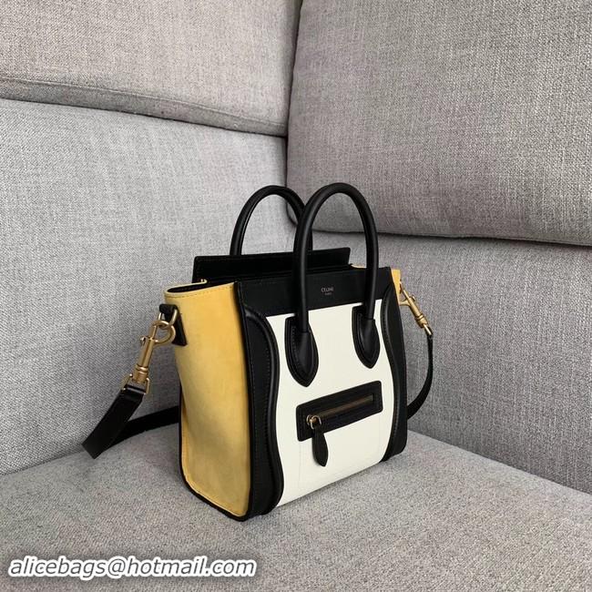 Popular Style CELINE NANO LUGGAGE BAG IN LAMINATED LAMBSKIN 189243-2